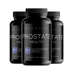 Three bottles of Eternum Prostate Health