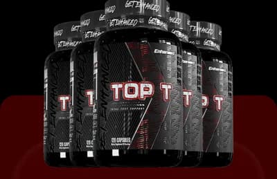 Five Top T supplement bottles