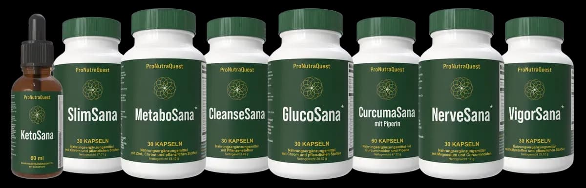 All eight VitaSana supplement formulas
